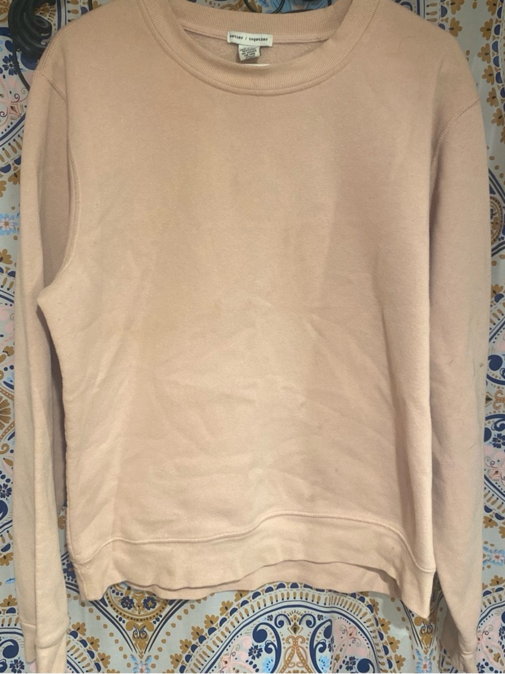 Madewell Relaxed Crewneck Sweater in Light Blush